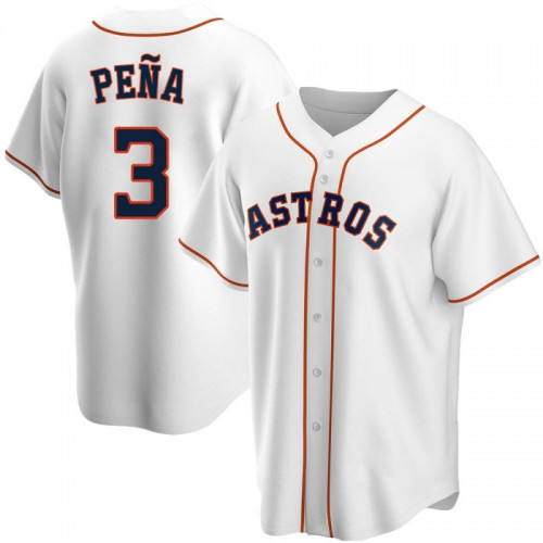 Men's Houston Astros #3 Jeremy Peña White Cool Base Stitched Jersey